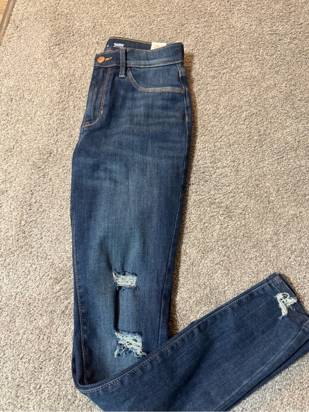 Old Navy Dark Blue Ballerina Jeggings with Gold Stitching